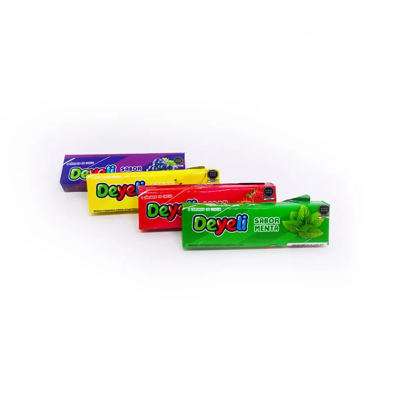 Factory Wholesale Bubble Gum Colorful Fruity Sweet Chewing Gum Box Vivident Chewing Gum