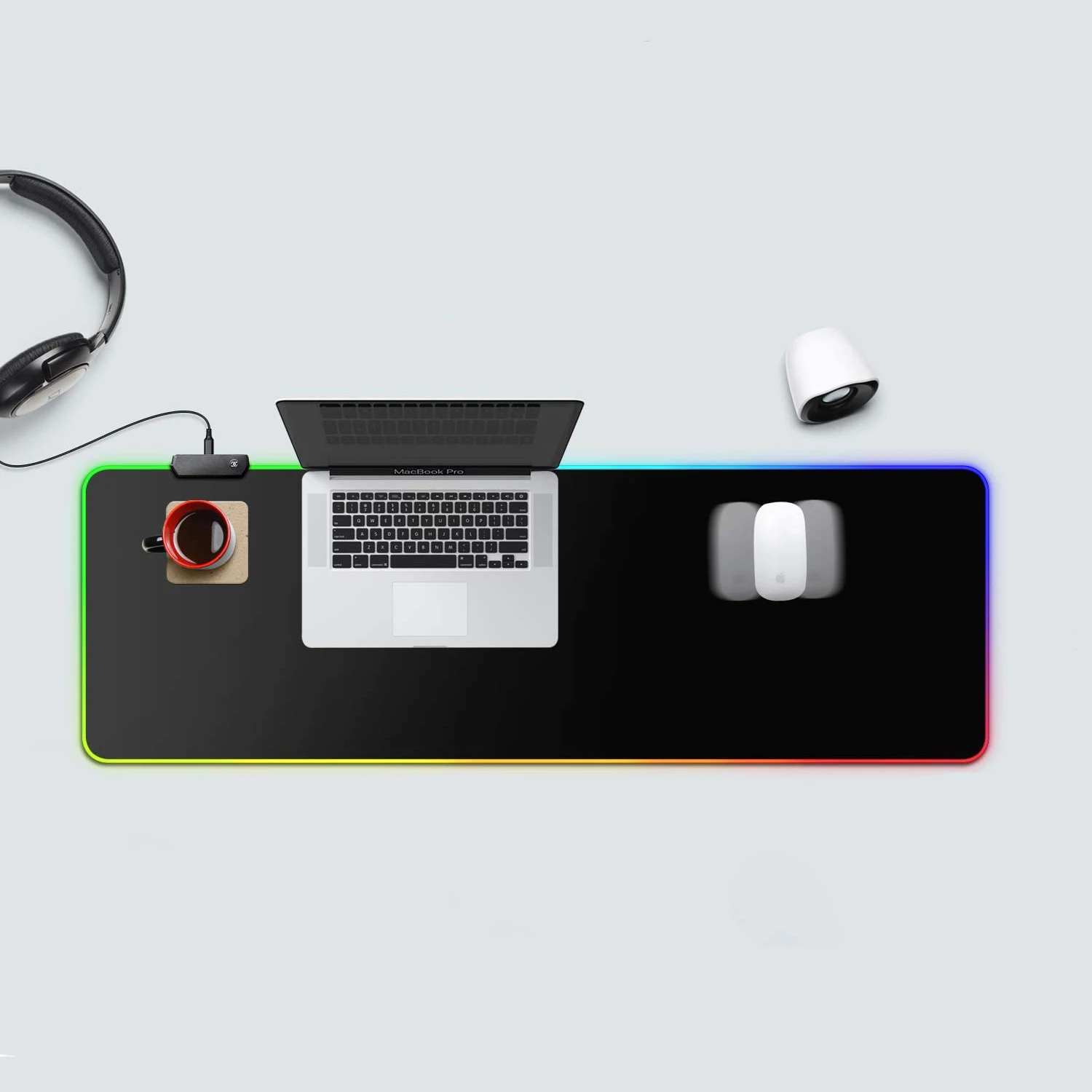 Gamer Desk pad Natural Rubber LED XXL Desk Mat star Gaming Mouse Pad RGB