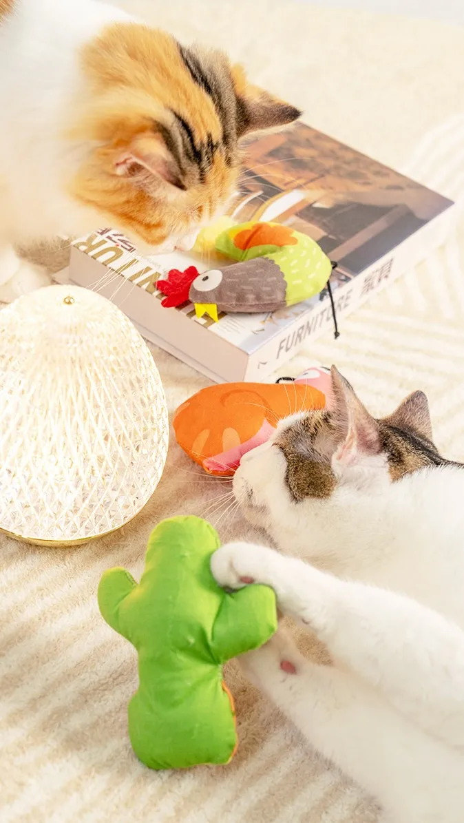 Cat chewing toys, plush cat toys, cat supplies wholesale