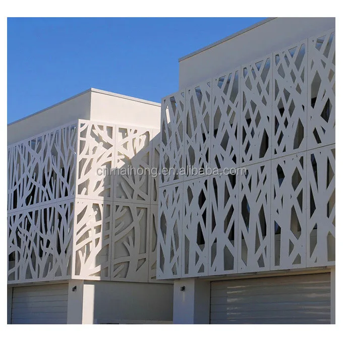 Aluminum Decorative Window Privacy Screen Covering Panel Laser Cut Facade Panels Wall Cladding Outdoor Application Curtain Walls