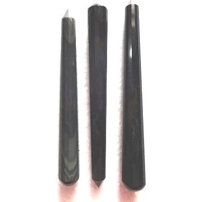 Wholesale Natural Black Obsidian Faceted Crystal Healing Gemstone Massager Semi-Precious Stone Crafts Wholesale Agate Healing