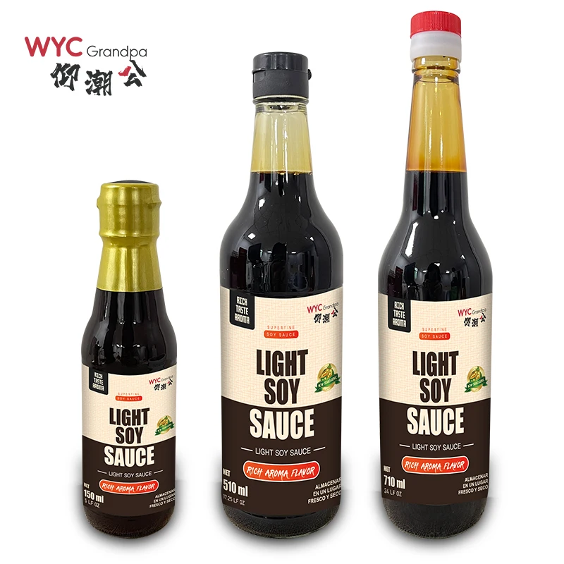 Wholesale Soy Sauces Natural Brewed Additive Free Purpose Traditional Dark Light Bulk Soy Sauce 1.86L 1.25L 1L 6pcs CTN