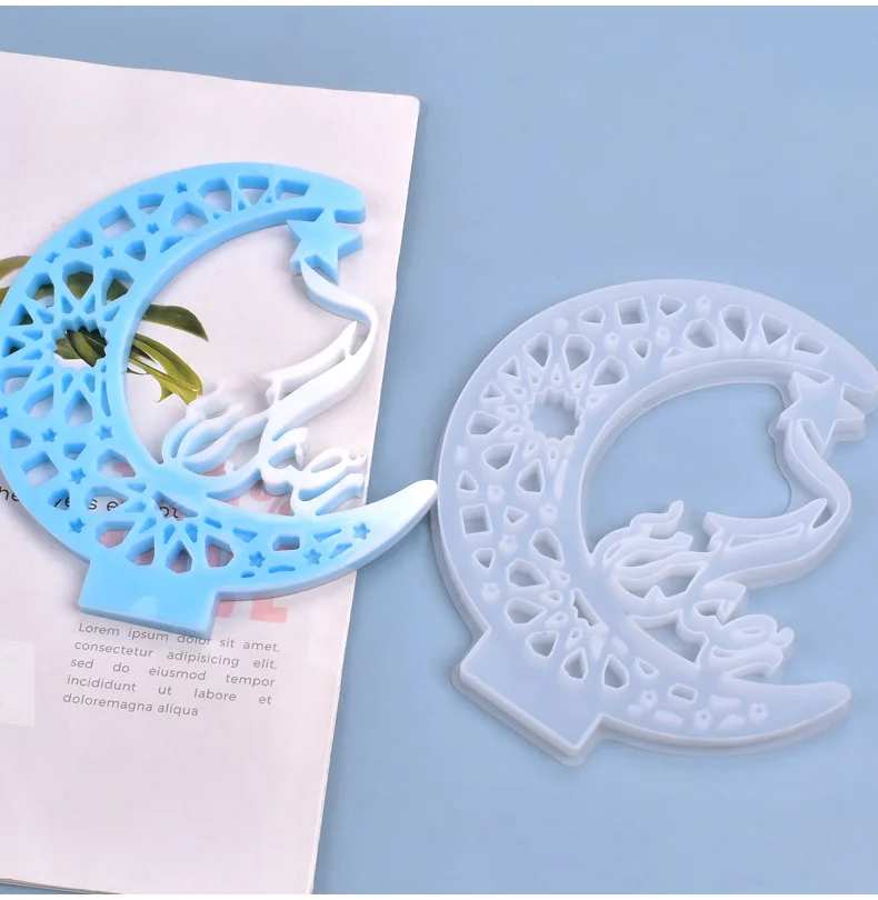 INTODIY Moon Ribbon Display Board Platform Silicone Mold Christmas Gift Hanging Decoration Home Decoration Silicone Mold