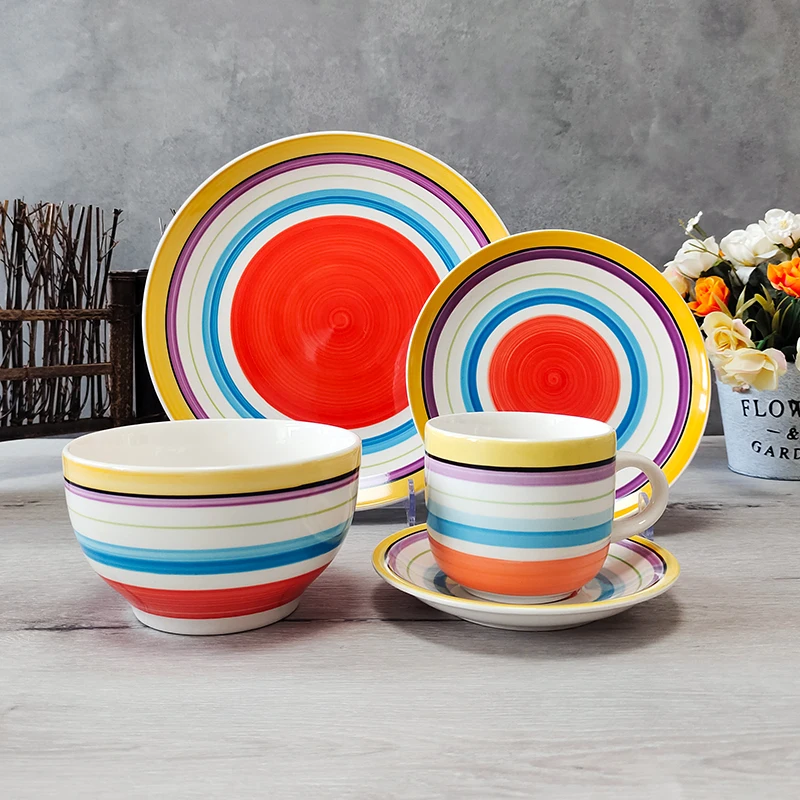 Family Dinnerware Sets Stoneware  Dinnerware Sets Luxury Wholesale New Design Turkish Dinnerware Set