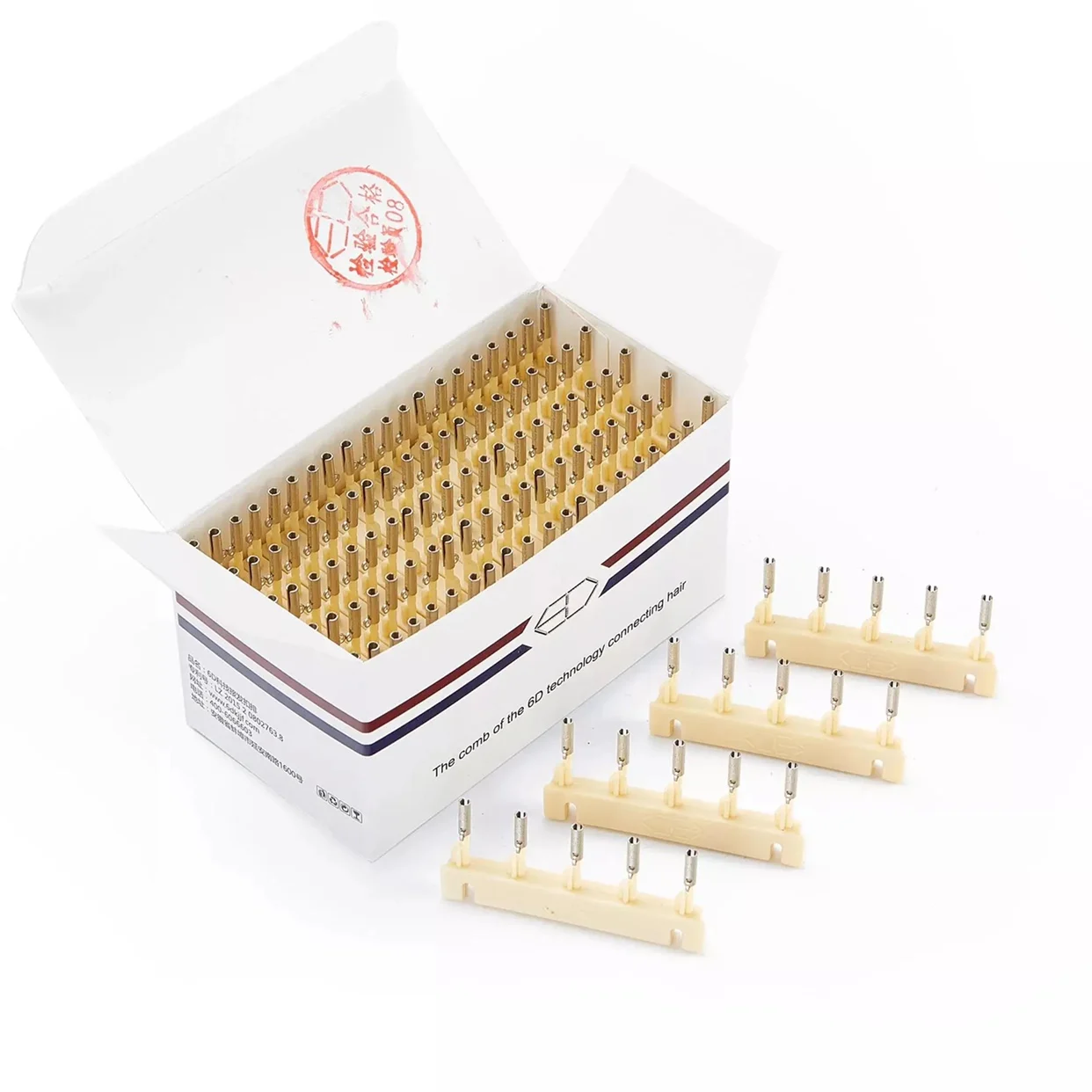 6D hair extension buckle wholesale vendor generation 6D extension machine buckle brown blonde black