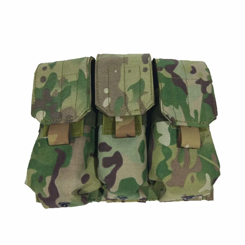 OEM ODM Removable Magazine Holster Pouch Cordura Camo Pattern Molle 3 Magazine Pouch 9mm