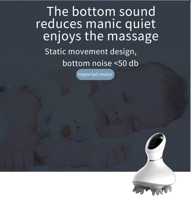 2024 Trend Products Electric Head Massager Scalp Stress Relax Shampoo Brush Relief Fatigue Spa Silicone Head Massager Machine