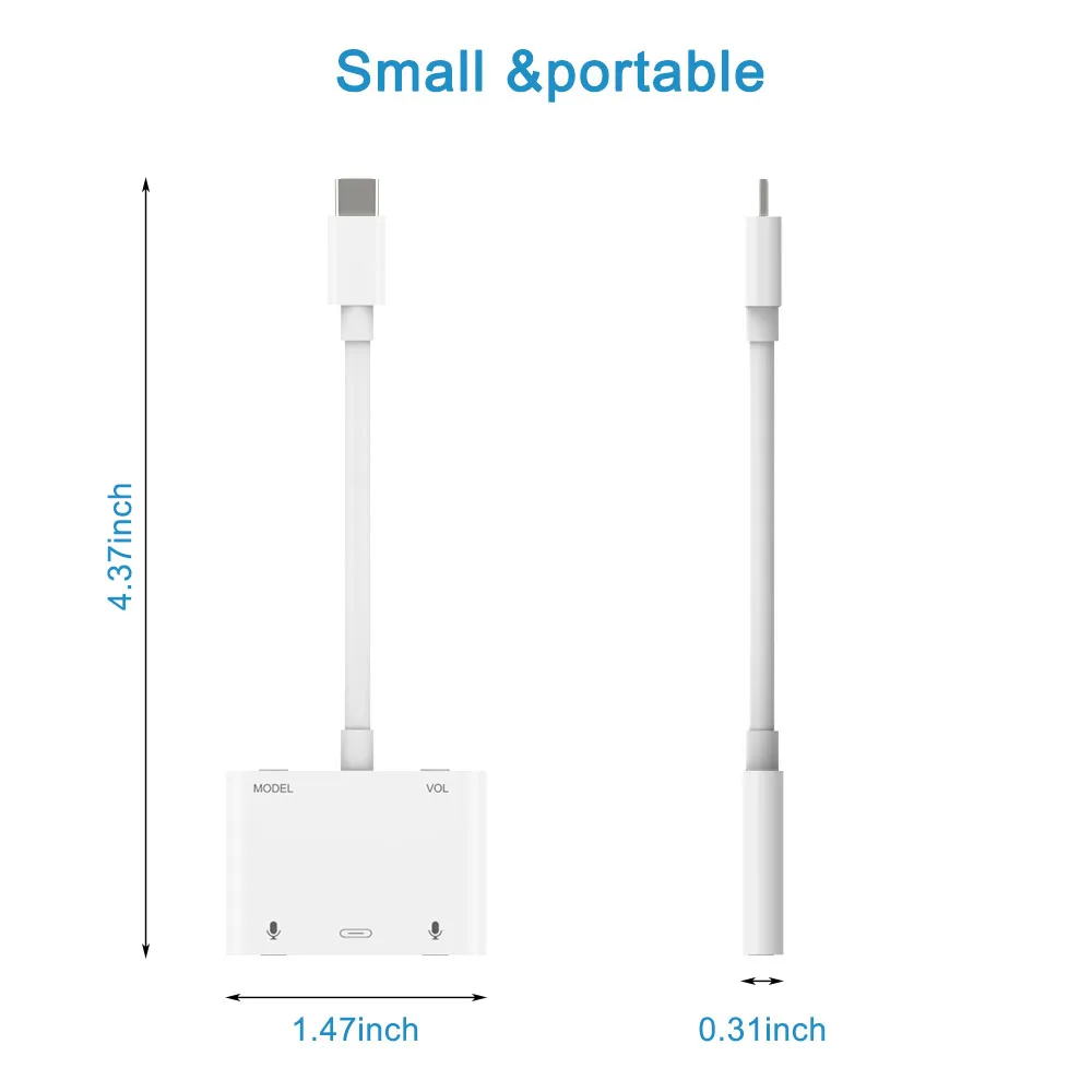 3 in 1 Type C USB Sound Card Digital Audio Charge Adapter With 5 Different Models with PD Fast and Phone Calls