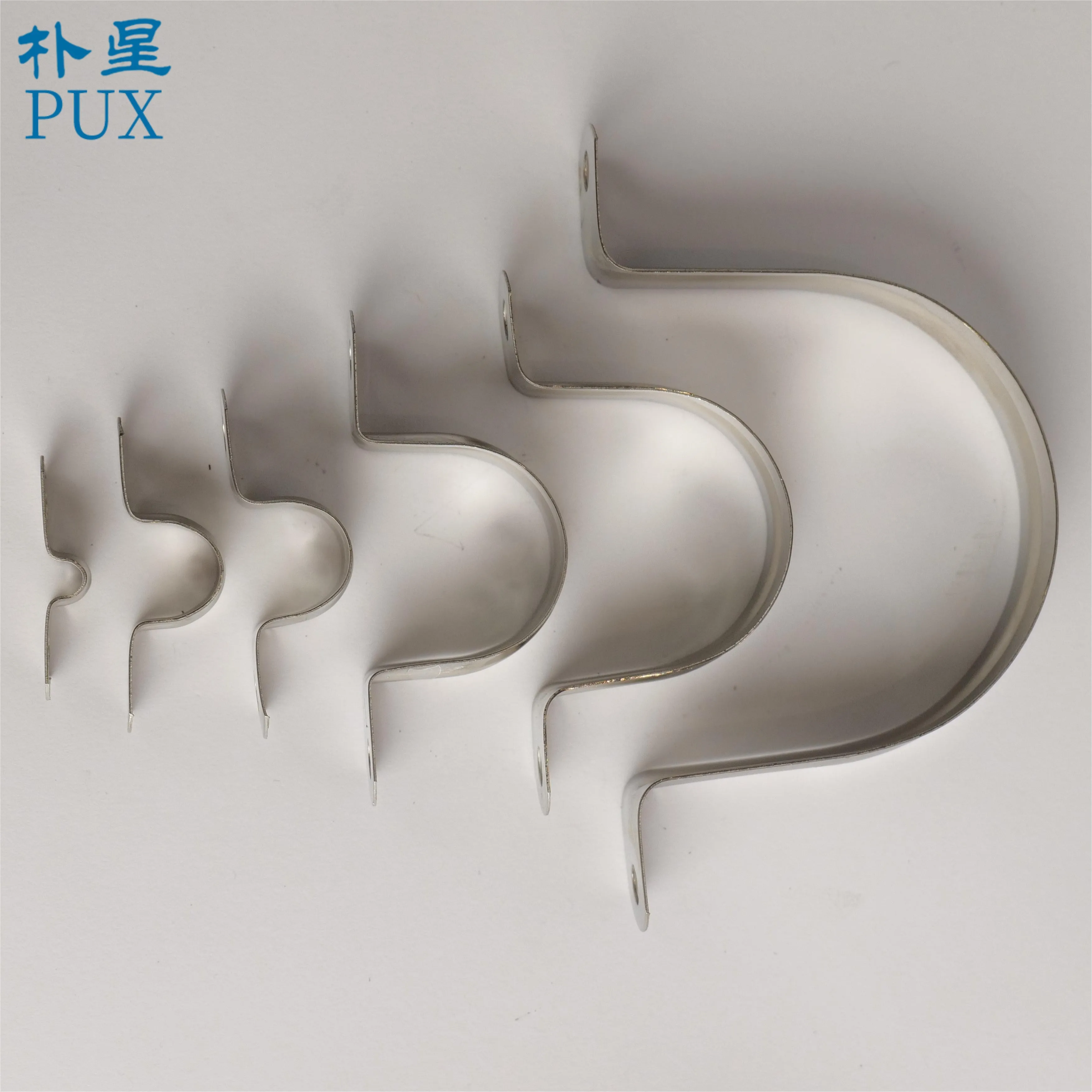 SS 201 304  bandwidth15mm thickness 0.5mm CPVC clamps for water lines Omega type saddle clamps M15 M20 M25 M30 for  pipe fitting