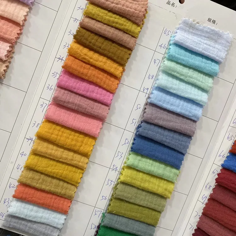 
High quality cotton double gauze muslin fabric for baby blanket 