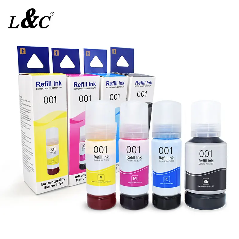 L&C High Quality 001 302 Red German Manufacturers Japan Printing Ink For Epson L4150 L4160 L6160 L6170 L6190