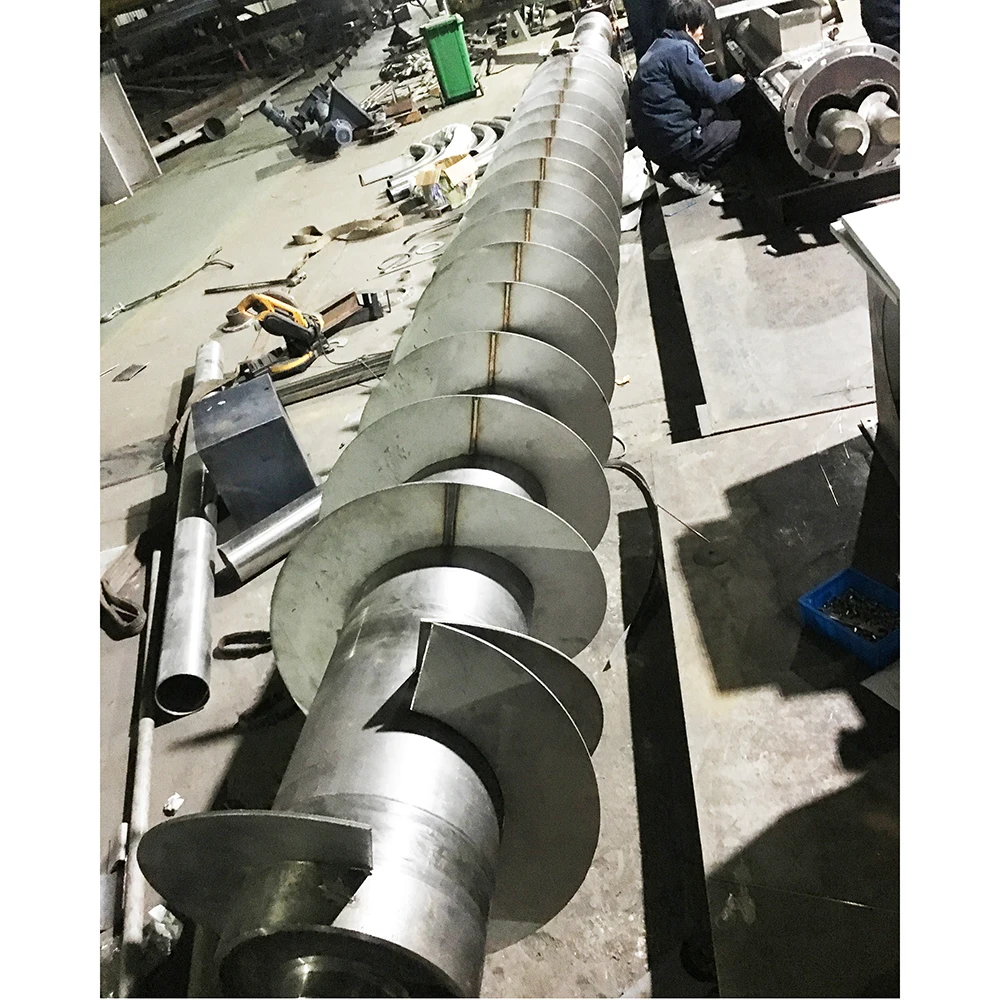 Stainless steel, carbon steel, manganese steel continuous screw conveyor parts spiral flight Continuous Helical Blade