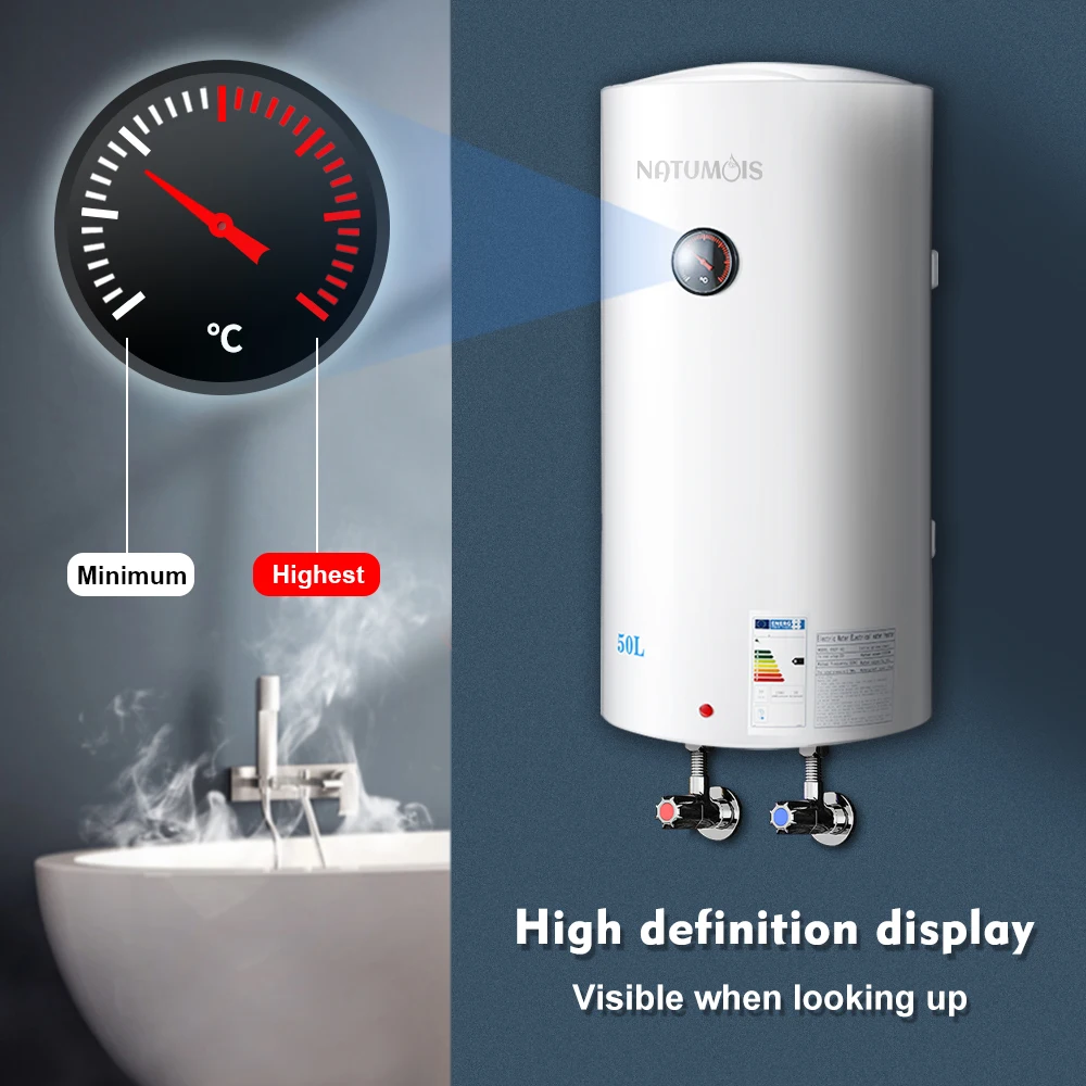 Stainless steel wall mounted electricity 50L storage electric water heater hot water heaters electric shower intelligent timed