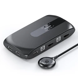 4K60Hz DP KVM Switch 4 Ports ODM OEM Factory Manufacturers Customization Logo PCB Circuit Board Graphic Packaging Design