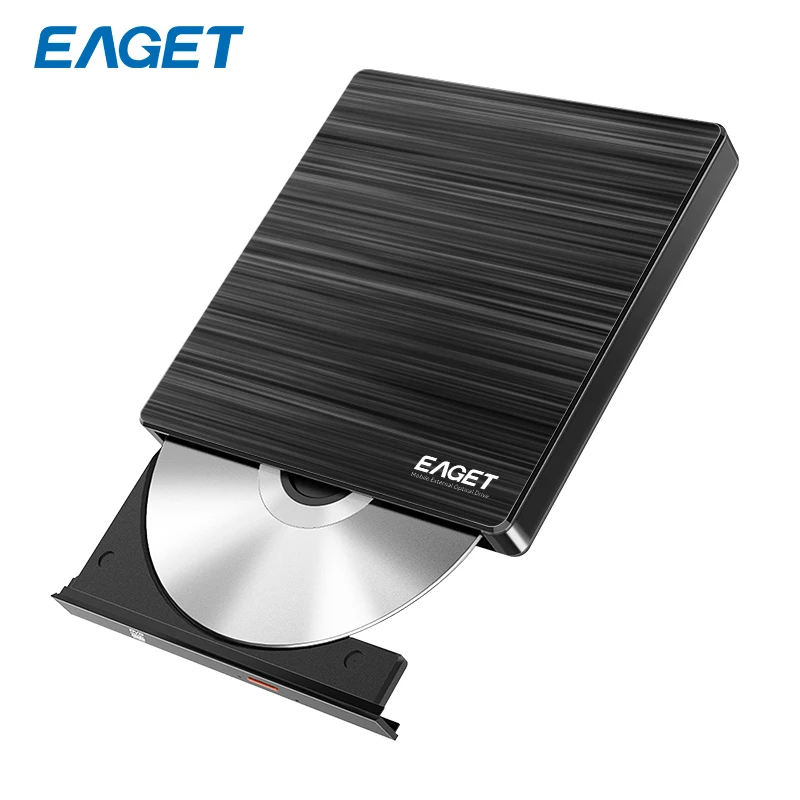 EAGET Portable Player USB 3.0 CD Rw Writer  for PC Desktop Laptop Linux External Optical Drive Rom Dvd