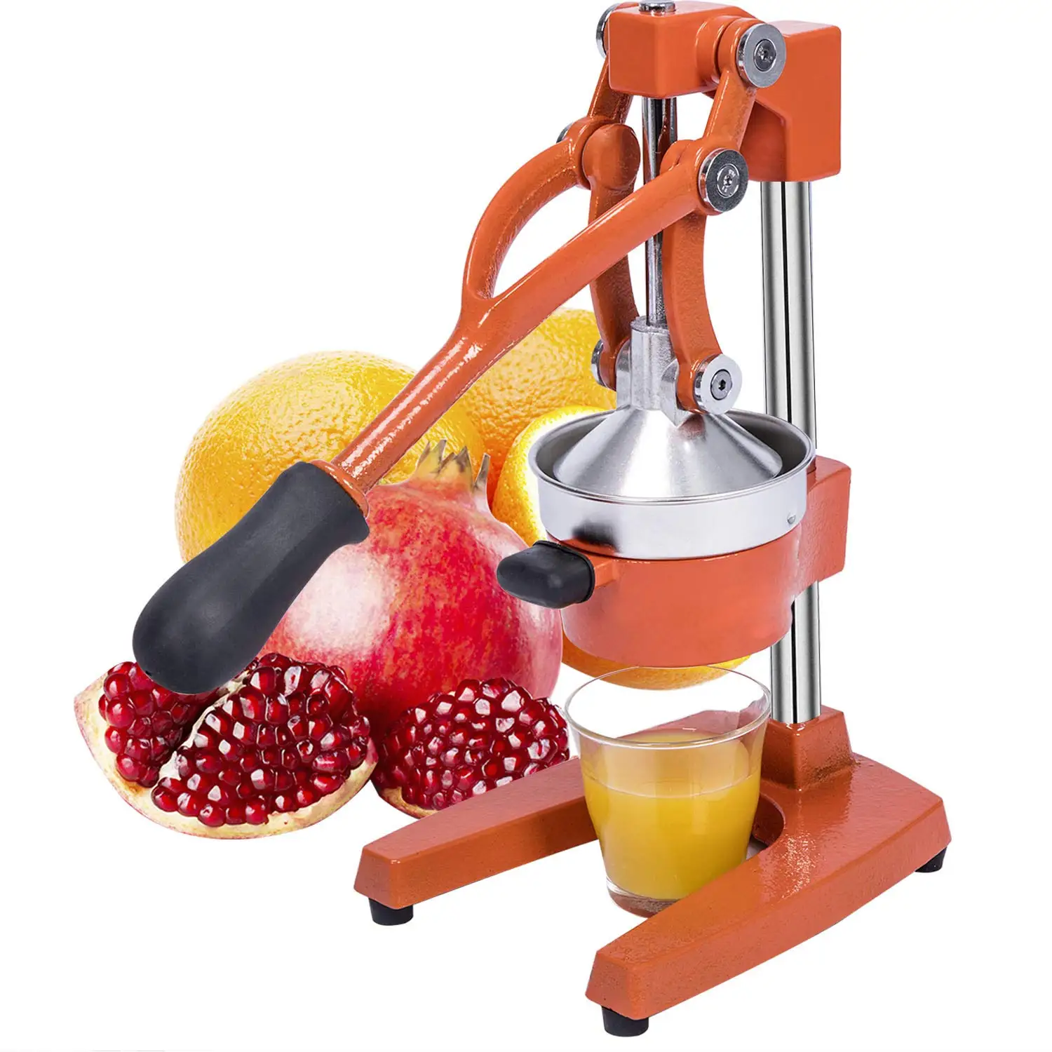 Cast Iron Citrus Juicer Extra-Large Commercial Grade Manual Hand Press Heavy Duty Countertop Squeezer for Fresh Orange Juice