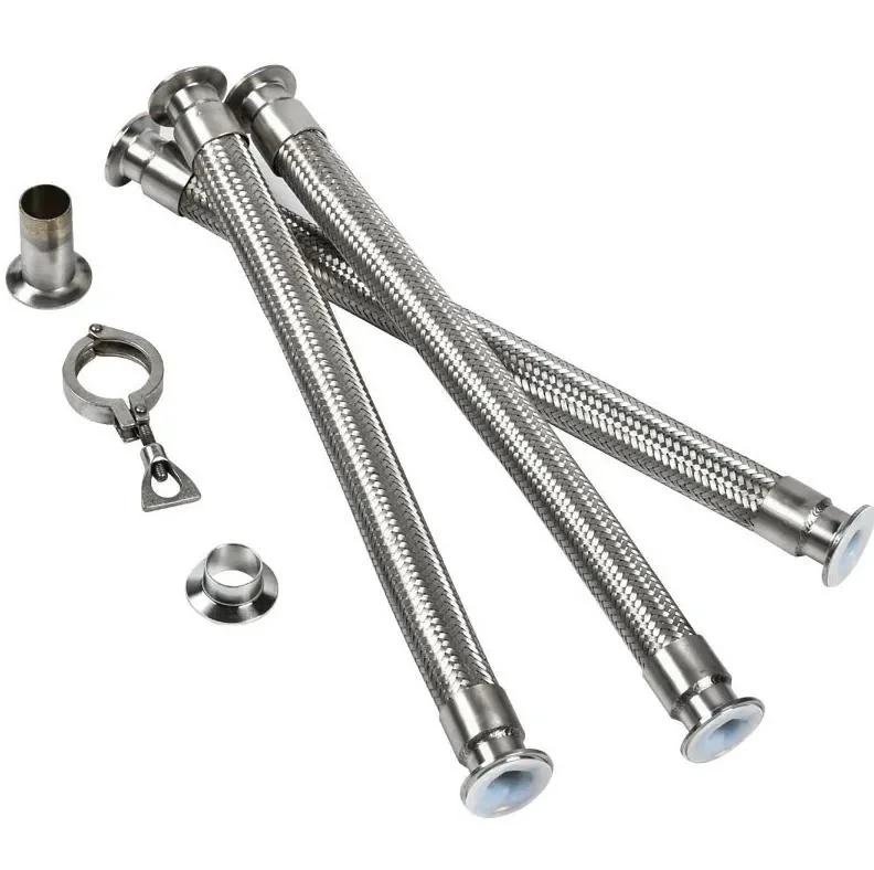 25mm 30mm High Pressure Metal Wire Braided Hose SS304 SS316 Stainless Steel Flexible Hose Pipe