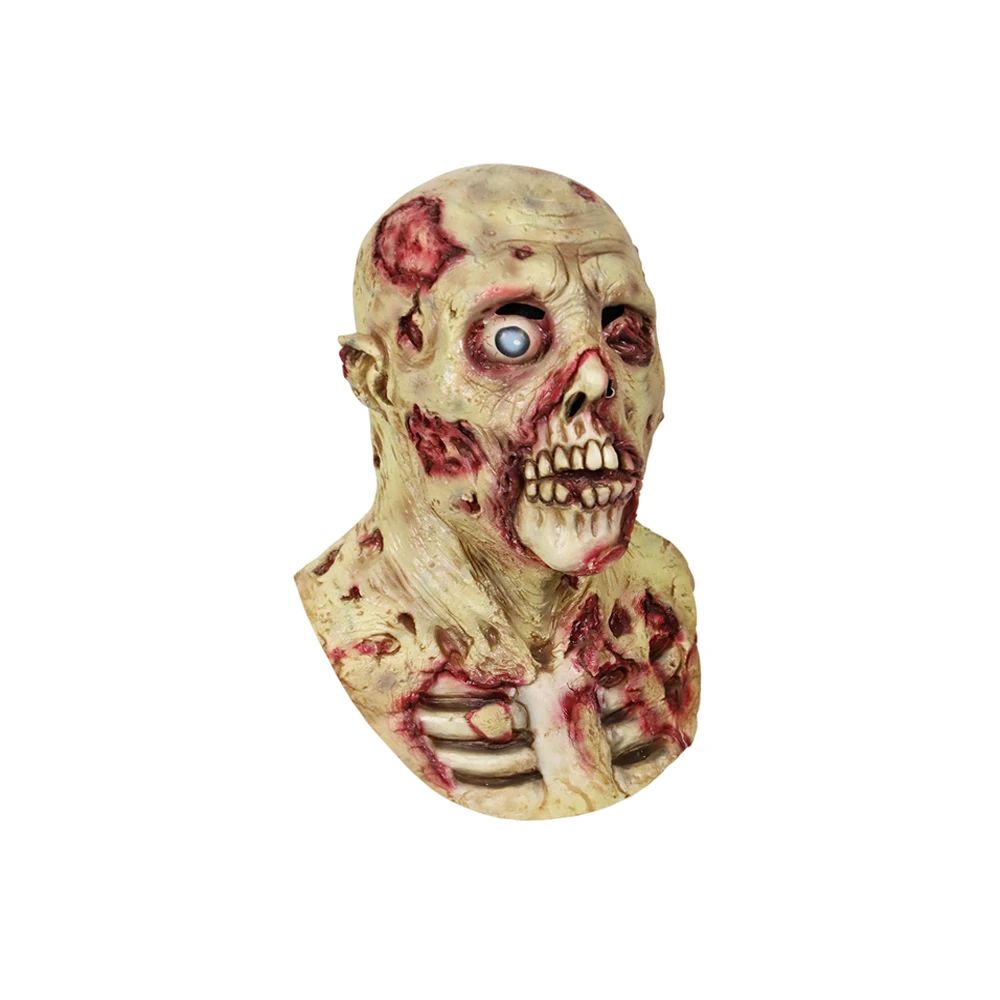 
Molezu 2020 New Resident Evil Cosplay Latex Full Head Mask One-Eyed Monster Zombie Mask For Halloween Haunted House Party 