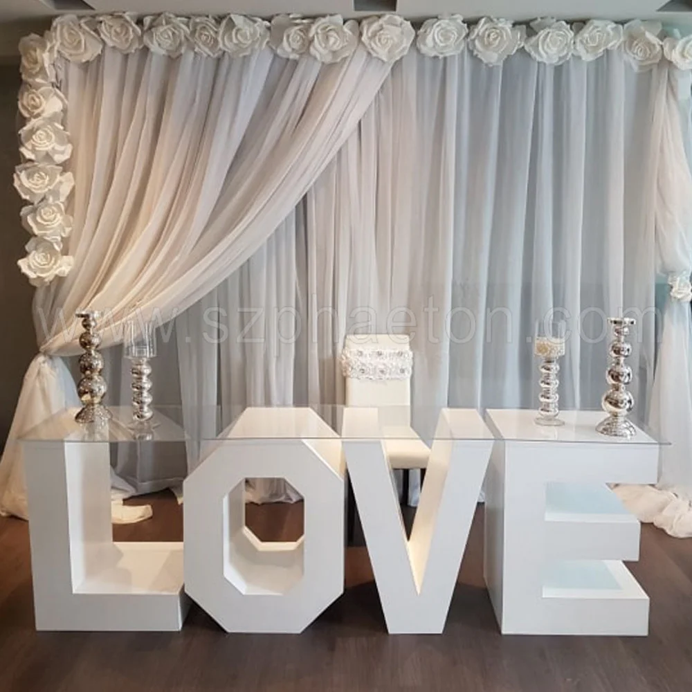  Свадебное украшение с надписью «LOVE BABY» металлический стол на