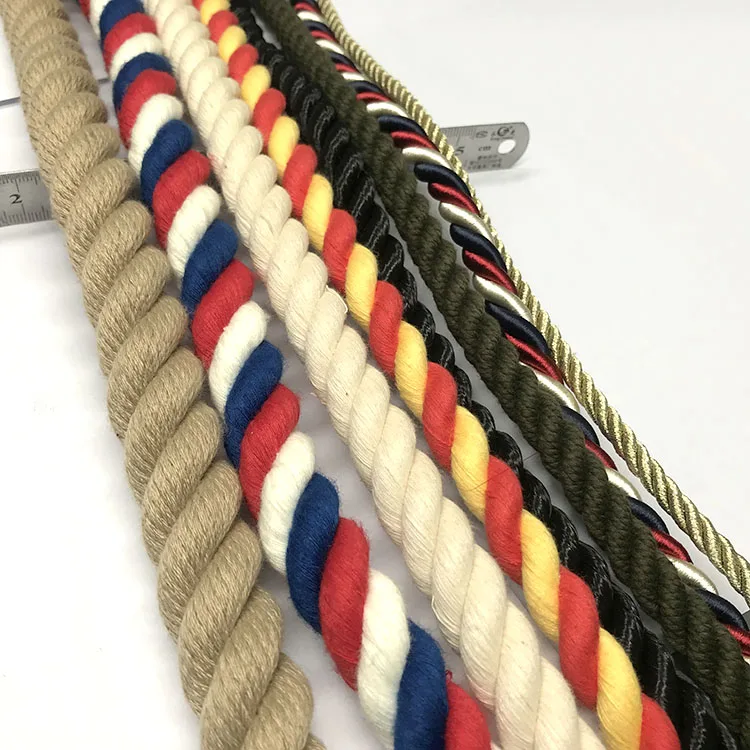 Twine cord wholesale simple 3 strands twisted jute rope 6mm 7mm 8mm 10mm