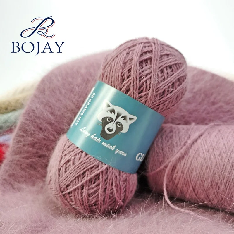 Hand Knitting Yarn 60% Angora Rabbit with 40% Nylon Blended Ball Yarn for Crochet