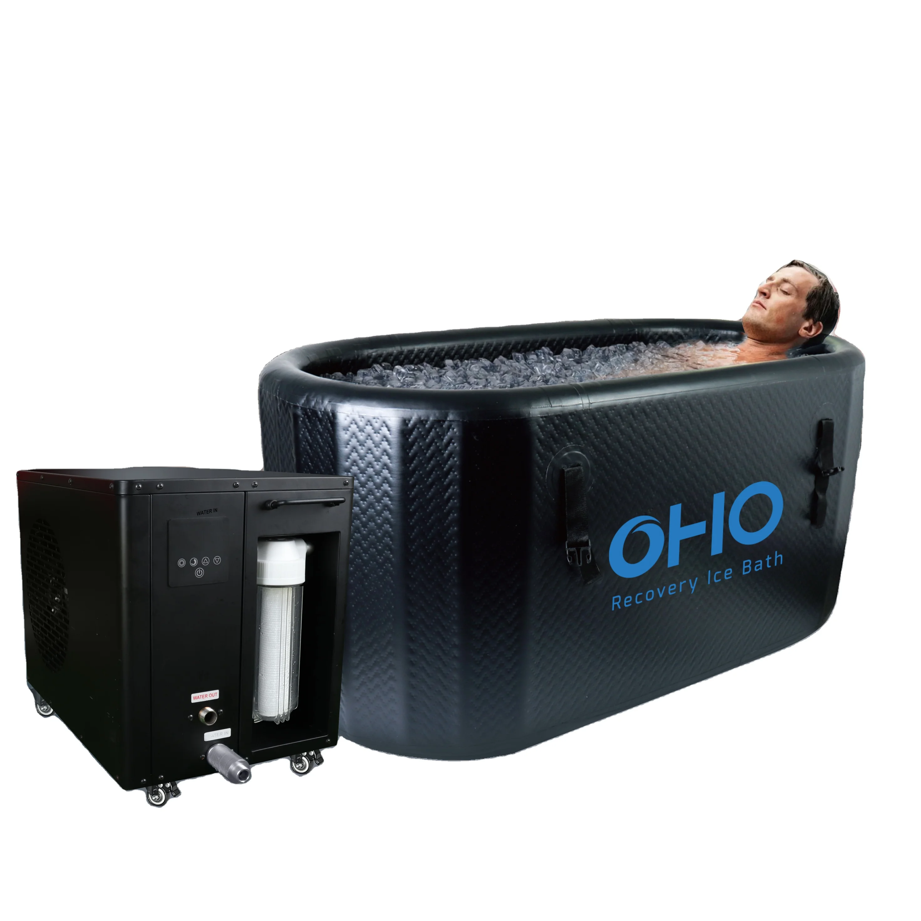 OHO customized portable ice bath recovery pod cold plunge tub  pool with chiller for sport recovery