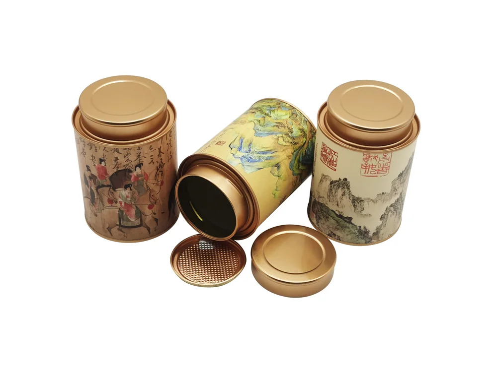 99mm 126mm Cardboard Airtight Jars 401 502 Packaging Tea Composite Paper Cans with Custom Design Printing