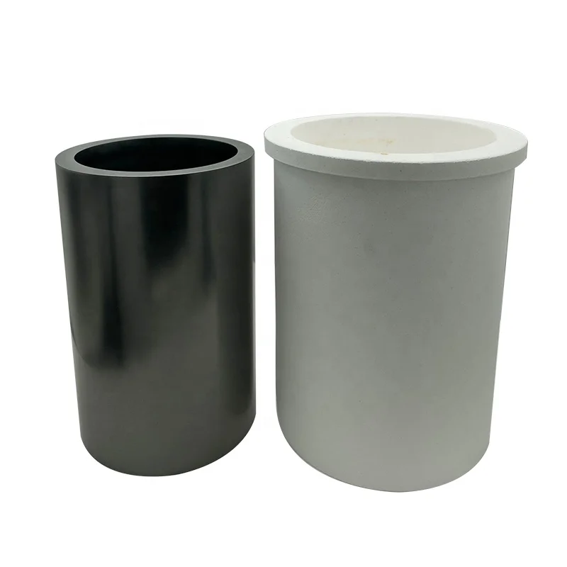 Professional custom industrial furnace high purity graphite crucible with quartz sleeve