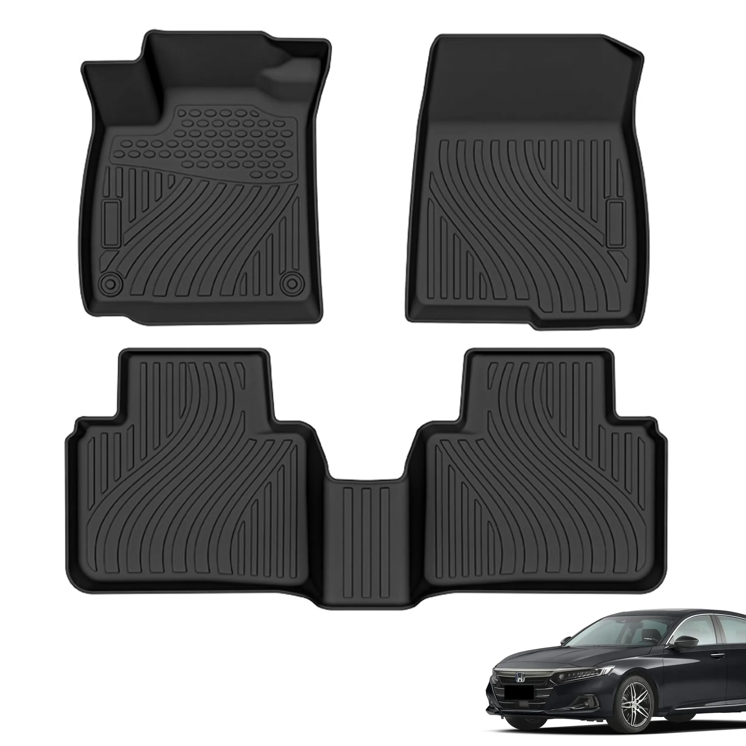 Best Custom Non-slip Waterproof Protective Mat TPE Full Set Trunk Frunk Floor Foot Mat For HONDA ACCORD