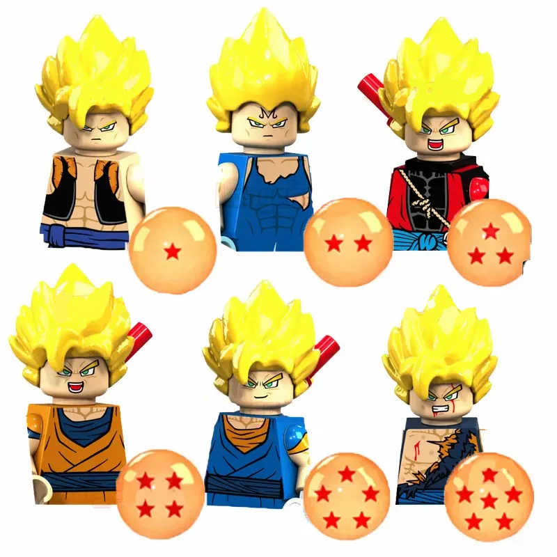 2024 популярный аниме фильм DBZ Goku Son Vegeta Gohan Raditz мини фигурка новый строительные блоки фигурки подарок Детская развивающая игрушка