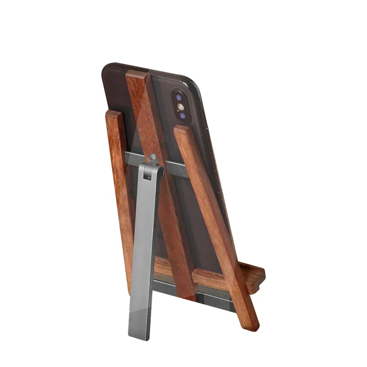 
Desktop Stand Video Live Support Lazy Creative Mahogany Wooden Mobile Phone Stand 
