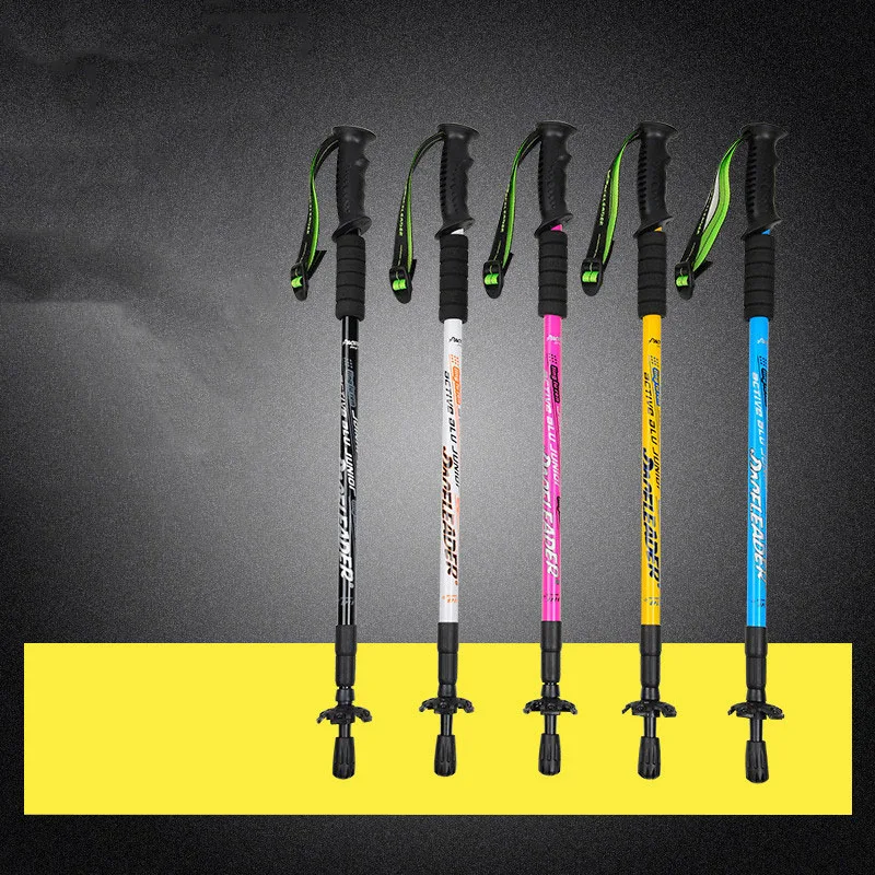 Super Quality Telescopic Trekking Poles Telescopic Camping Outdoor Equipment Walking Stick  Walking Cane