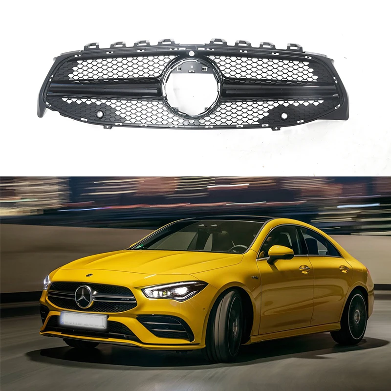 AMG CLA35 Style sport racking front radiator grille for mercedes CLA W118 C118 X118 CLA Coupe shooting brake 2019 2020