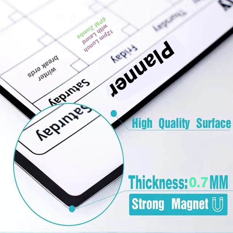 Custom Magnetic  magnetic whiteboard sheet whiteboard 30 x 25 magnetic magnetic whiteboard weekly calendar planner