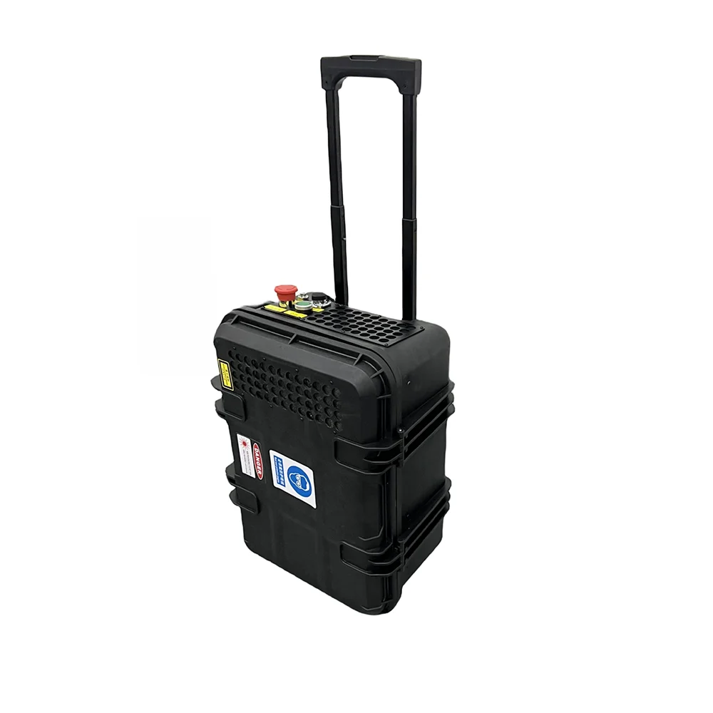 Laser Lazer Cleaning Machine Portable Pulse Luggage 100w 200w 300w Single Mode for Rust Oil Remover Paint Laser Cleaning Machine