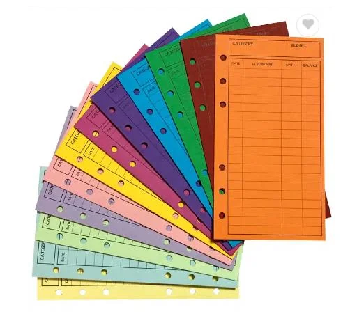 Hot Selling Spiral Binding 6 Hole Loose Leaf Color Kraft Paper Budget Tracking Letter Set