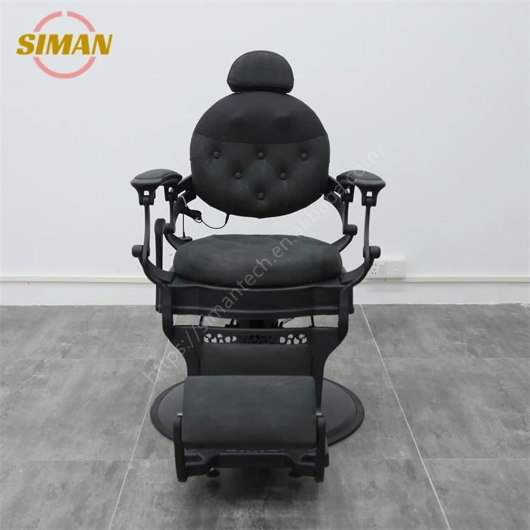 Siman Barbershop Equipment Salon Furniture Vintage Antique Brown Chairs Hairdressing Black Takara Electric Massage Barber Chair