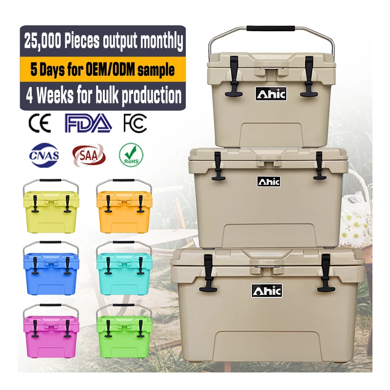 2024 Wholesale Price  25Qt Hard Cooler with Heavy Duty Handle rotomolding insulated Ice Chest great for outdoors