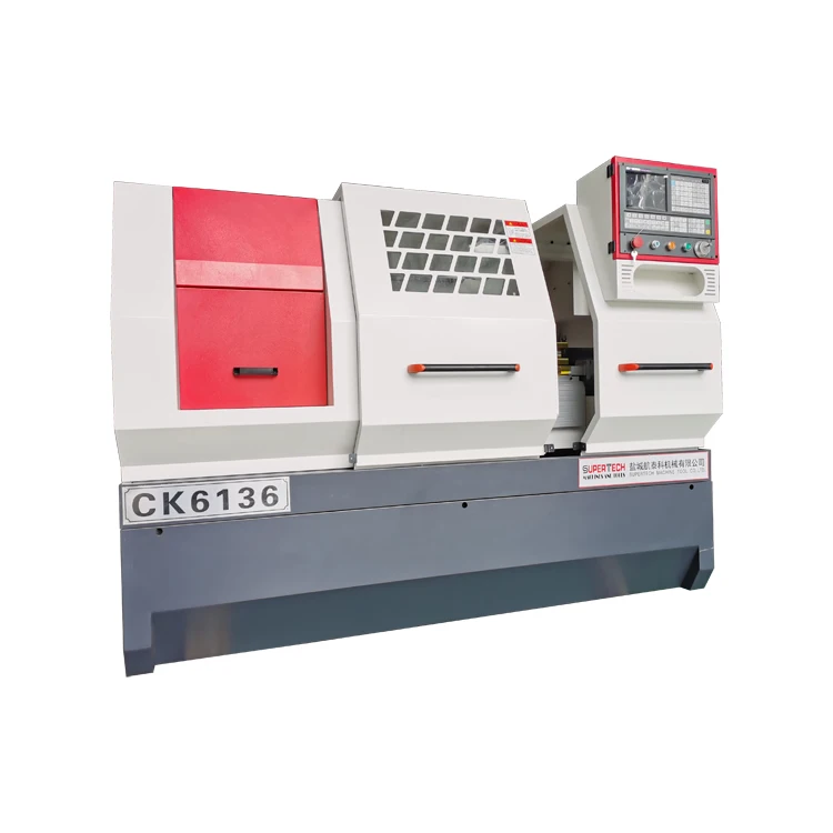 Supertech High quality swiss type cnc lathe machine CK6136 sliding head cnc lathe