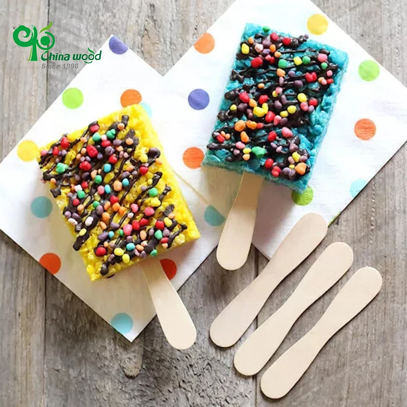 Yada Natural Birch Wooden Ice Cream Spoon Disposable Magnum Ice Cream Stick Suitable for Automatic Machine