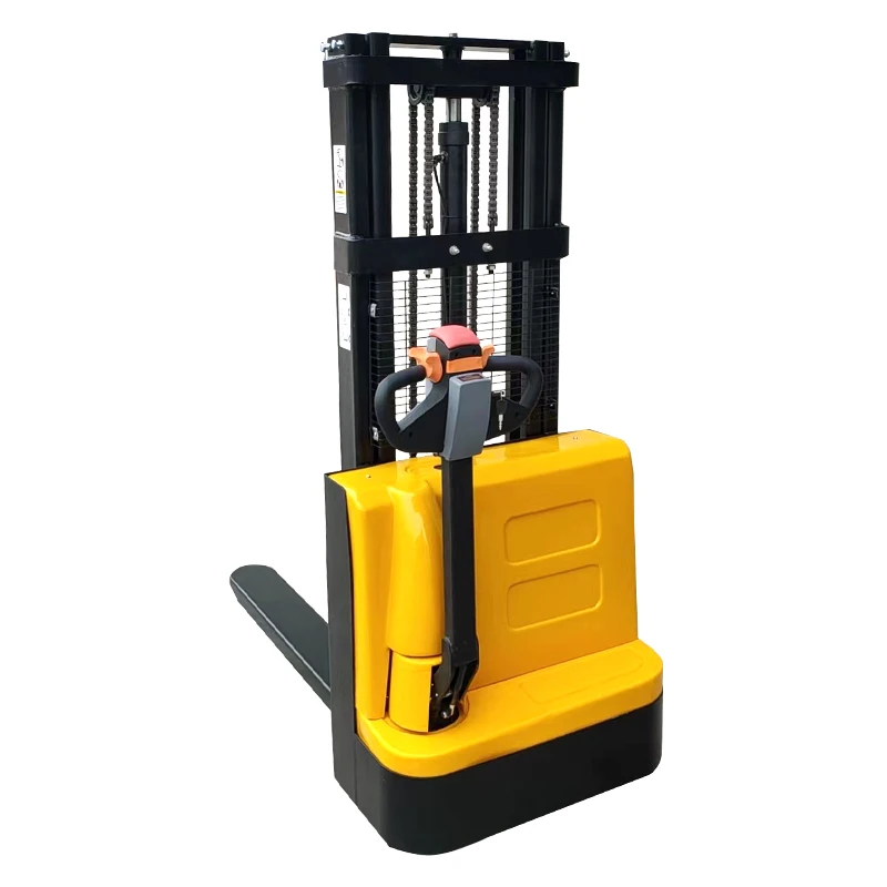 electric pallet stacker semi fully walkie manual hand hydraulic straddle reach lift truck forklift jack lifter shoe kalmar price