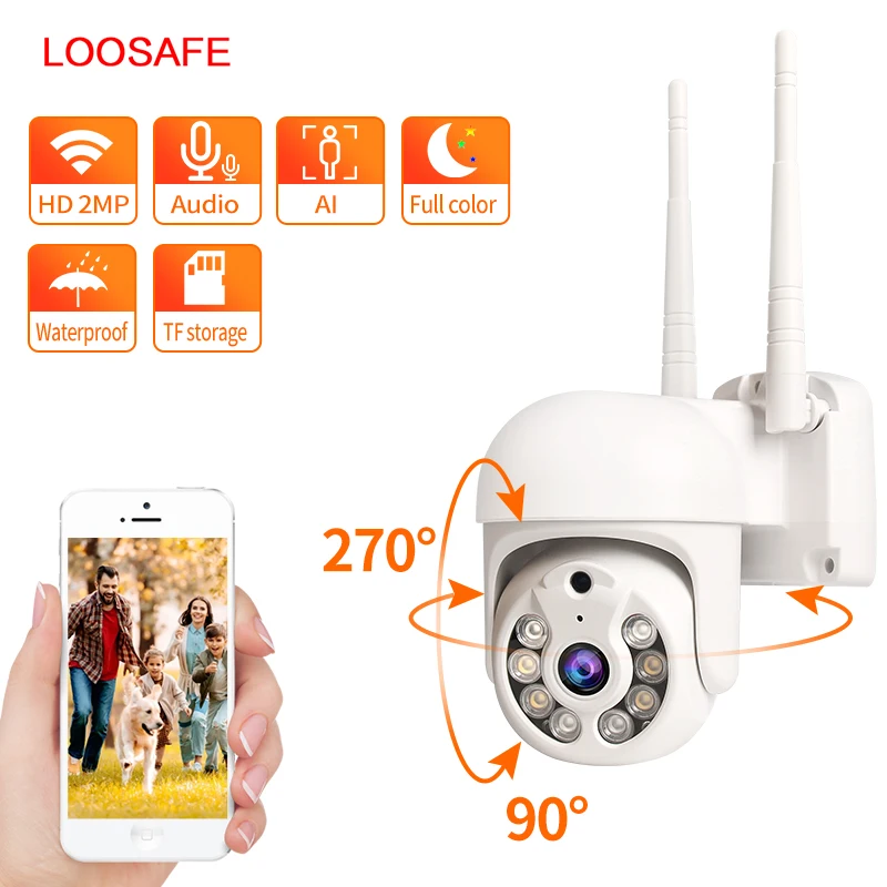 Out Door Waterproof 2Mp Mini Ip Wifi Motion Tracking Security Ptz Controller Ptz Camera