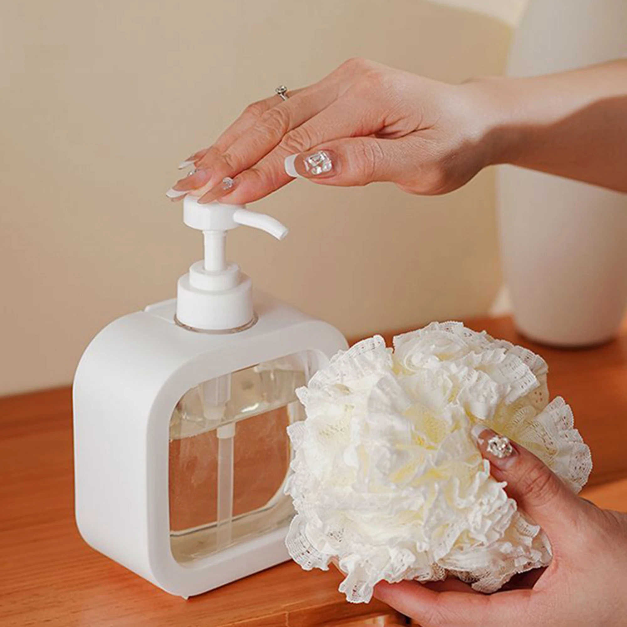 300ml 500ml Empty Square Hand Soap Plastic Bottle with Pump