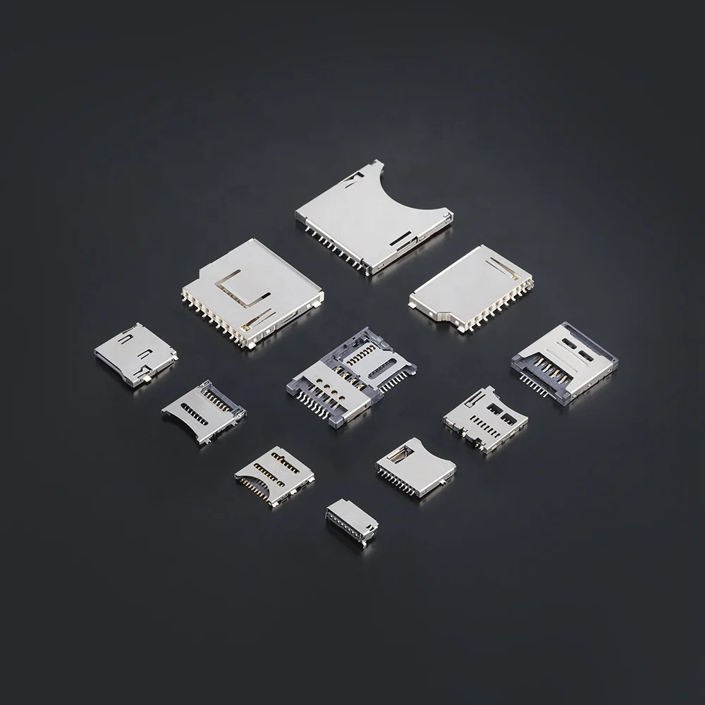 M6019 SIM 8P+Micro SD 8P 2 in 1 Card holder Conn TF Card Adapter socket for smart home EV in India Malaysia Israel UAE Vietnam