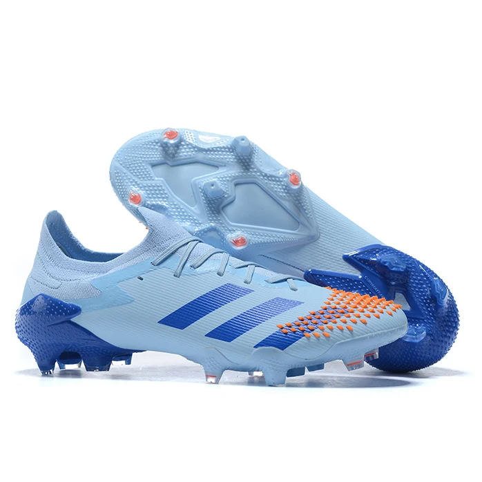 Latest design summer new predator mutator 20.1 low FG - Core black / White / active red FG nail football shoes