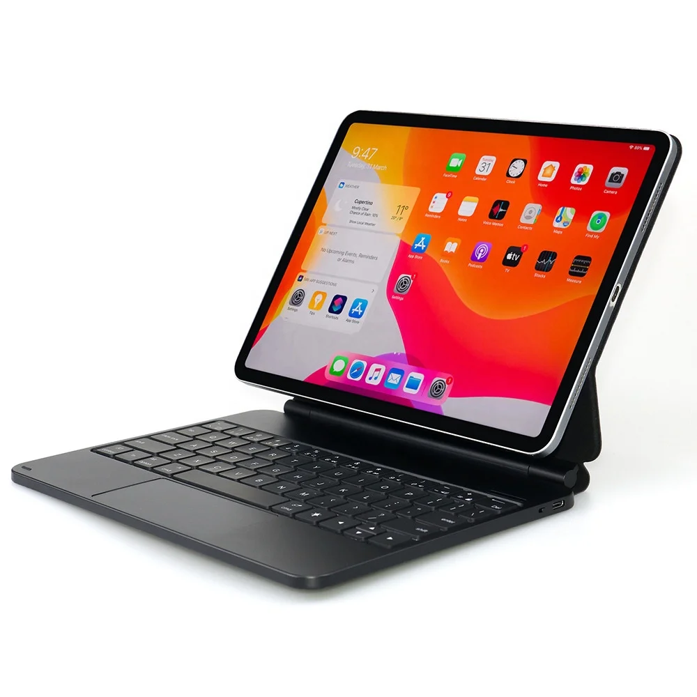 New wireless bluetooth backlit magic keyboard folio for ipad air 6 ipad pro 11 2024 m4 ipad pro 13 12.9 inch 2024 keyboard case