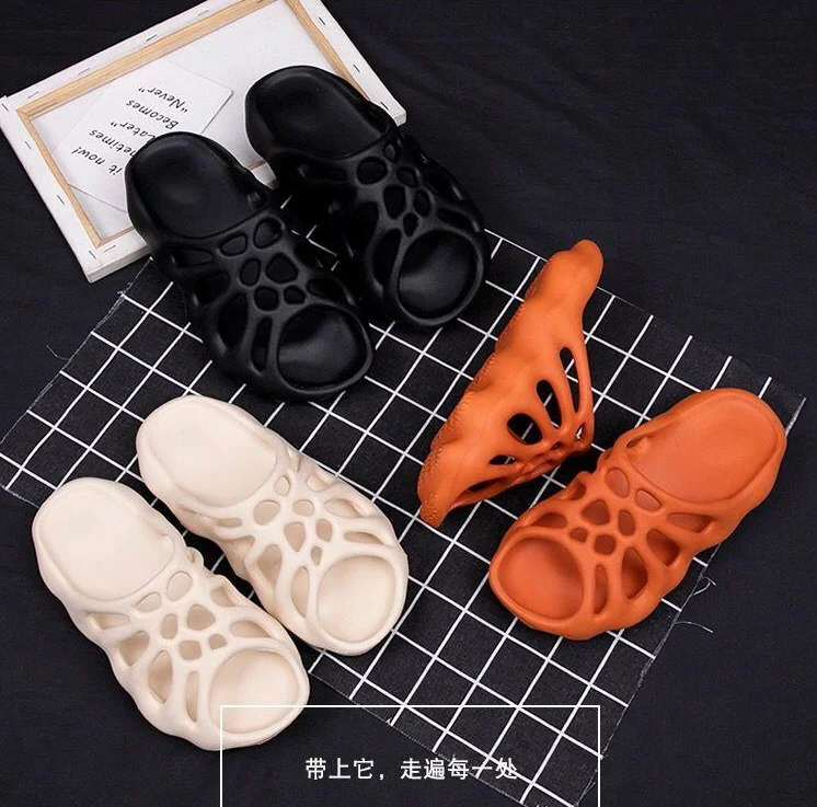  Шлепанцы Yeezy на заказ для мужчин и женщин Аутентичные Мультяшные шлепанцы с покрытием домашние тапочки оригинальные сланцы розового