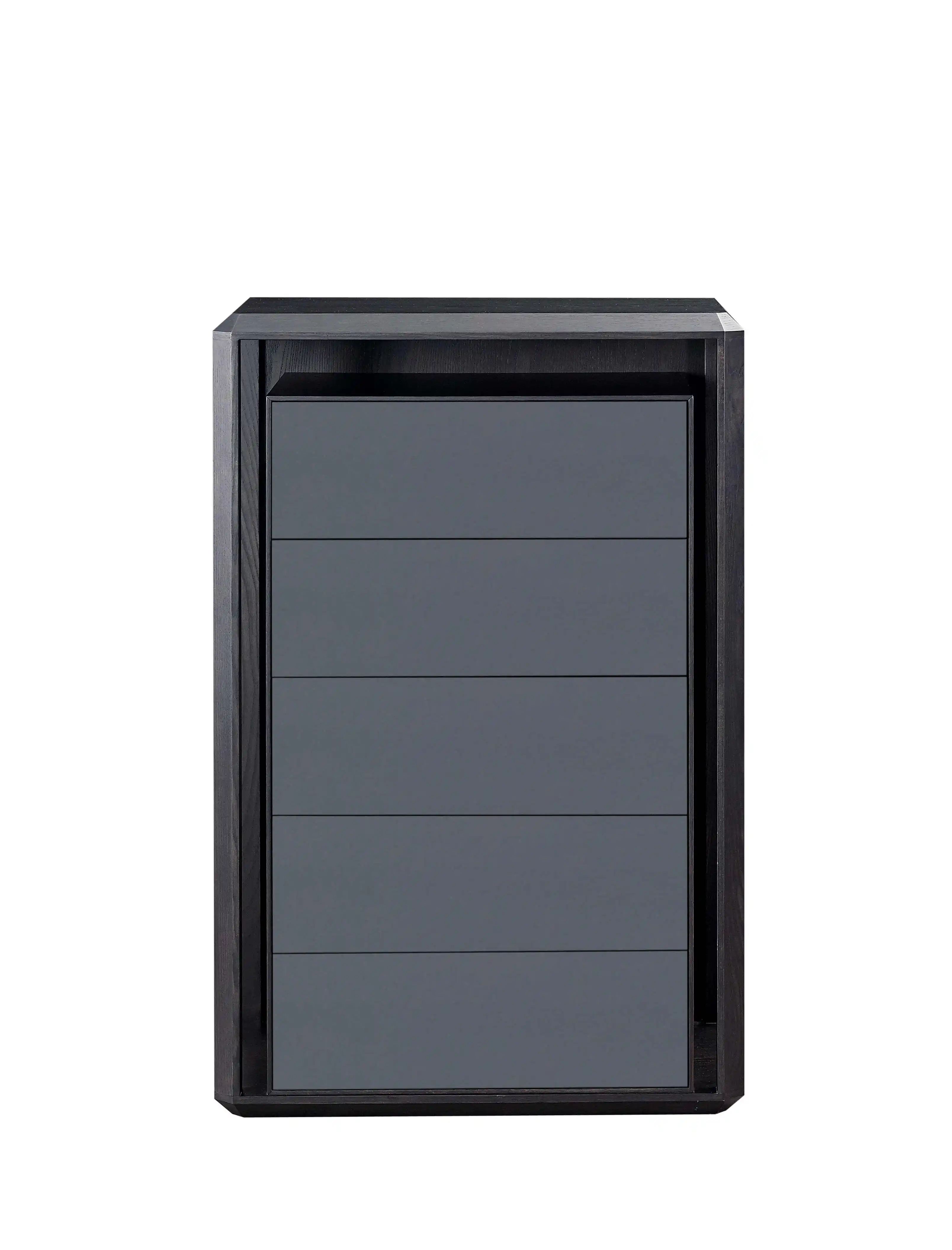 Modern Living room storage black cabinet furniture 5 drawers of wooden Chest wood cabinet