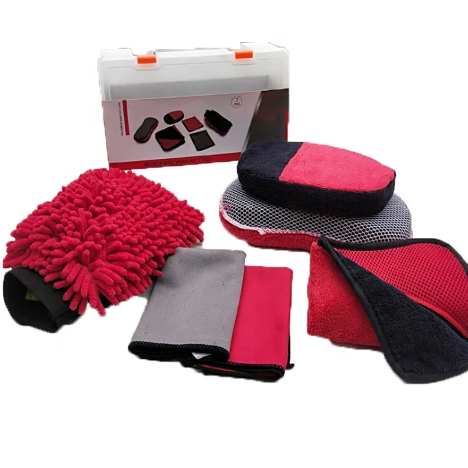 6 PCS Microfiber Car Cleaning Kit, Car Wash Kit, Car Cleaning Tools for Exterior Washing Interior Cleaning