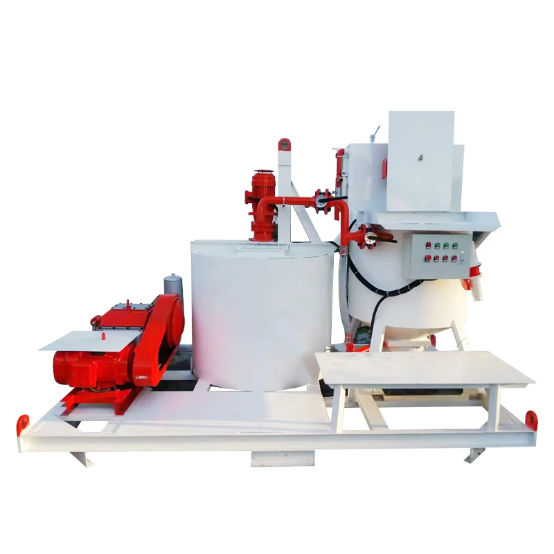 Drilling piston grout pump with High Speed Colloidal Mixer
